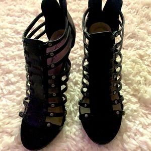 Michael Antonio black cage heels 7.5!